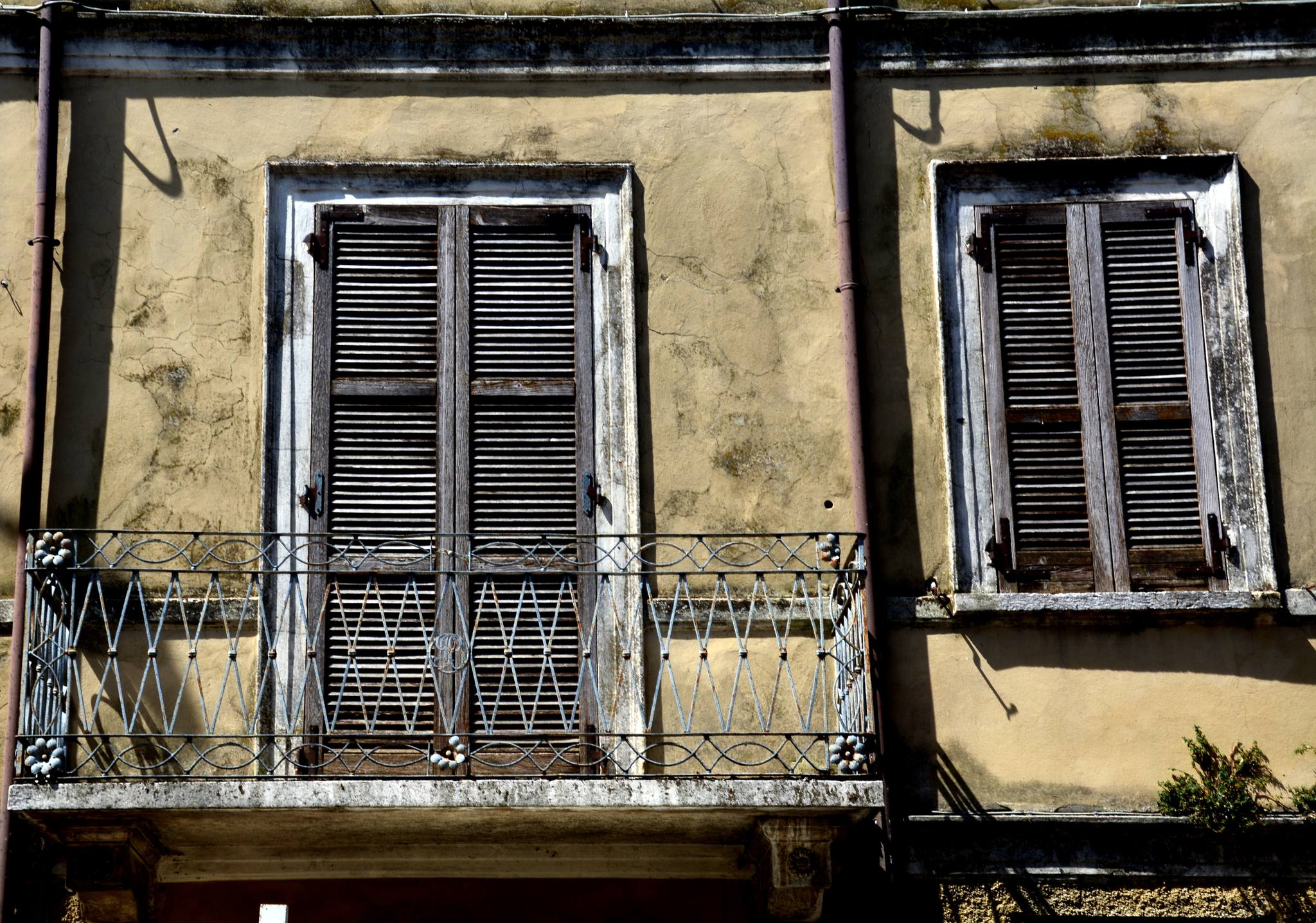 Old Windows with Shutters